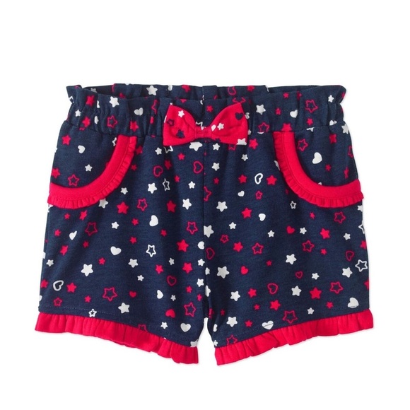 Other - Blue and Red Polka Dot Paper Bag Shorts